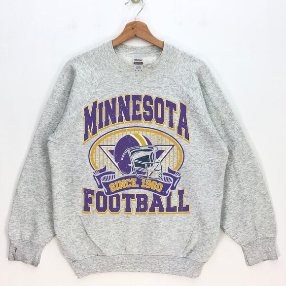 Minnesota Football Sweatshirt,  Vintage Style, Sport Grey, S - 3XL - Picture 1 of 2